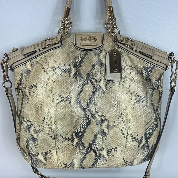 Coach Madison Lindsey Ltd Ed Python Embossed Purse - Picture 3 of 17